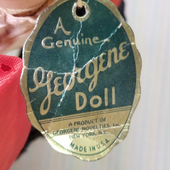 1940s Georgene Novelties International Cloth Doll Spain Spanish Girl Vintage Toy - Picture 4 of 10